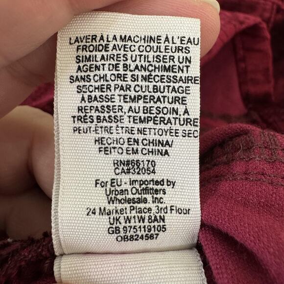 Free People Skirt Womens 26 Red Velvet High Waist Mini OB824567 New - Picture 6 of 11